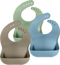 Cuddle Campus Set of 3 Silicone Bibs by CuddleCampus