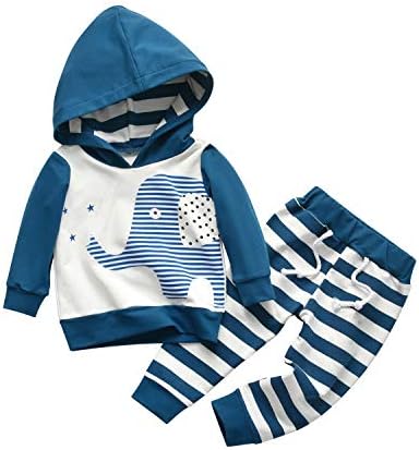 KuKitty Toddler Infant Baby Boy Clothes Animal Style Long Sleeve Hoodie Tops - Image 2