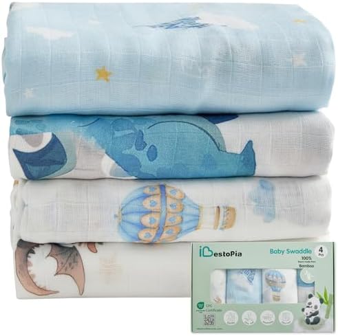Muslin Baby Swaddle Blankets, Breathable 100% Rayon from Bamboo Receiving - Image 6