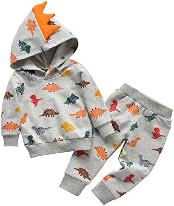 KuKitty Toddler Infant Baby Boy Clothes Animal Style Long Sleeve Hoodie Tops - Image 2