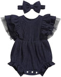 TITKKOP Ruffle Bubble Romper for Baby Girl | One-Piece Shorts Jumpsuit | Summer by TITKKOP