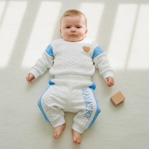Giraropa Newborn Baby Boy Clothes Rib Knit Romper Jumpsuit Solid Sweater - Image 3