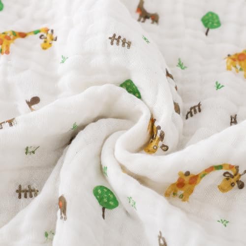 Aablexema Muslin Baby Blanket 6-Layer 43"x43" - Image 5