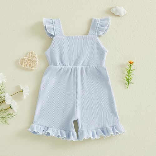 Little Girl Romper Toddler Overalls Summer Bow Jumpsuit Boho Outfit 6M-5T - Image 6