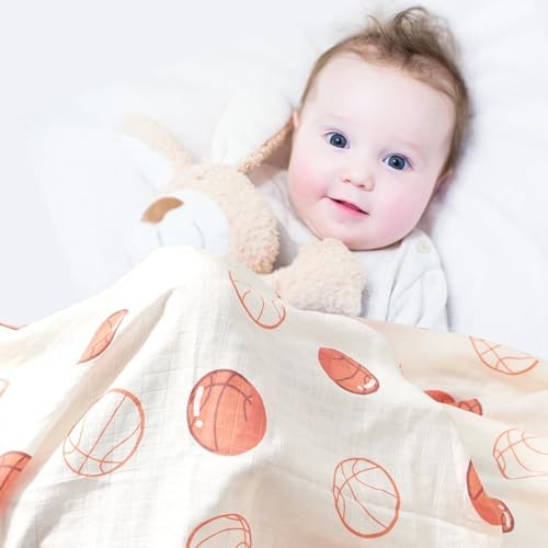Baby Swaddle Blankets, Bamboo Muslin Receiving Blanket | 2-Pack, Lightweight & - Image 4