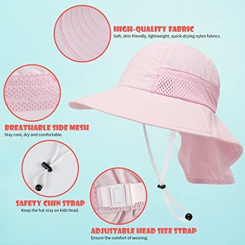 Toddler Baby Sun Hat Kids Summer Beach Essentials Adjustable Beach Hats - Image 2