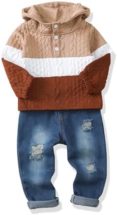 XUANHAO Baby Boy Clothes Toddler Outfits Hoodie Jeans Clothing 12 Months-5T by XUANHAO