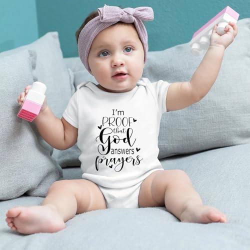 listery I'M Proof That God Answers Prayers Baby Bodysuit Baby Religious Infant - Image 3