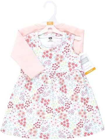 Hudson Baby Infant and Toddler Girls Cotton Dress and Cardigan Set - Image 2