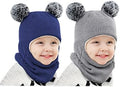 Baby Winter Hat Scarf Set, Unisex Infant Toddler Kids Hat Scarf by GZMM