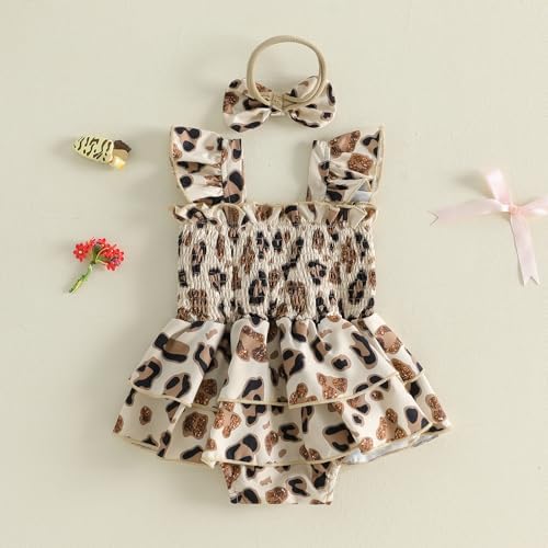 Newborn Baby Girls Summer Clothes Ruffle Sleeveless Pleated Smocked Bubble - Image 6