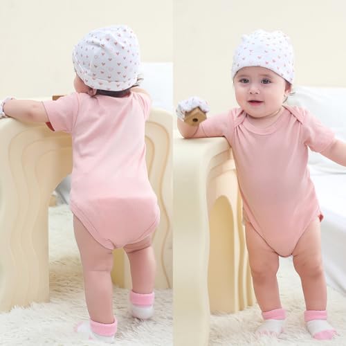 Ruliby Baby Bodysuit and Pant Set Summer Ribbed Mix Match Infant Clothes - Image 6