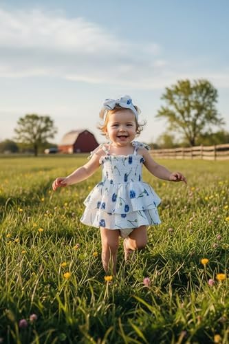 YOUNGER TREE Baby Girl Clothes Infant Summer Romper Dress Sleeveless Bodysuit - Image 2