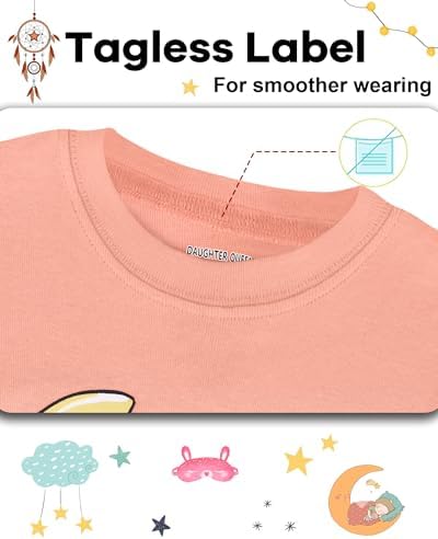 DAUGHTER QUEEN Girls Summer Pajamas Set 4 Pieces 100% Cotton Sleepwear Size 18 - Image 2