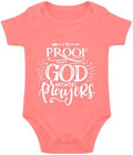 listery I'M Proof That God Answers Prayers Baby Bodysuit Baby Religious Infant by listery