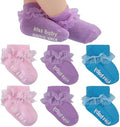 Baby Girl Ruffle Socks with Grips Lace Frilly Ankle Dress Socks by MKYSZLTSOCKS-EnjoyComfort