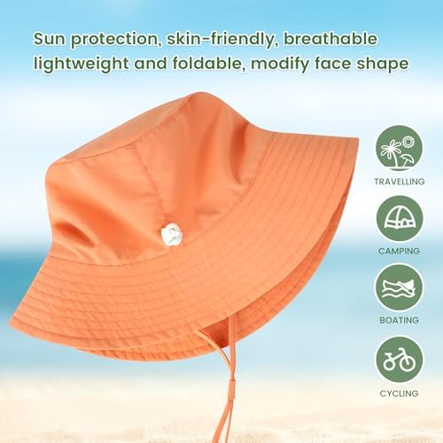 Toddler Bucket Hats UPF 50+ Baby Sun Hat Adjustable Kids Sun Protection Summer - Image 2