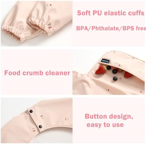 Weaning Bib with Long Sleeves & BLW, Soft and Skin-Friendly Material - Image 6