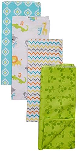 Luvable Friends Unisex Baby Cotton Flannel Burp Cloths, One Size by Luvable+Friends