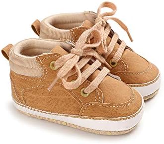 Meckior Toddler Baby Boys Girls High Tops Ankle Sneakers Soft Anti-Slip Sole PU by Meckior