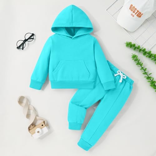 YOUNGER TREE Baby Clothes for Girls Boy Solid Color Hoodie and Sweatpants - Image 2
