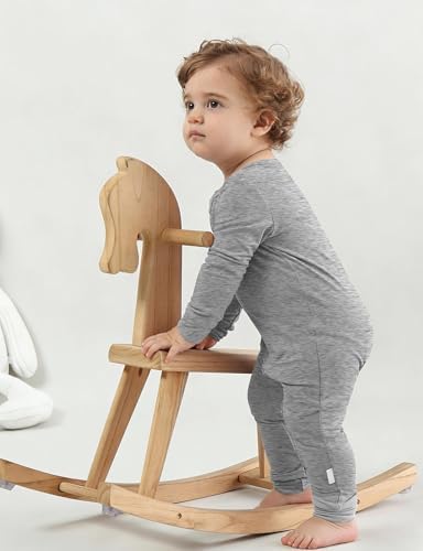 Jimonda Baby Romper Boys Girls Bamboo Pajamas 2-Way Zipper Footless Unisex Long - Image 5