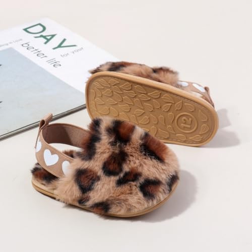 Baby Shoes Pink Leopard Baby Girl Slippers Non-Slip Soft Sole Toddler First - Image 6