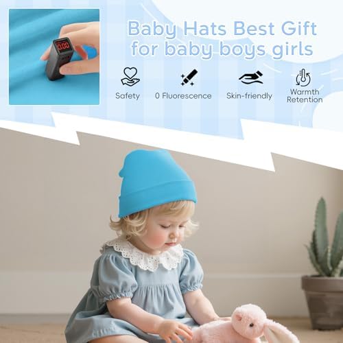 Zando Baby Beanie Newborn Hats Infant Toddler Seamless Warm Soft Knit Cap - Image 2
