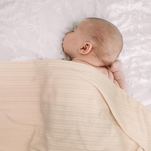 AQOKKA Newborn Receiving Blanket Wheat Ear Bow Hat Mitten Set | 4 Set Receiving - Image 5