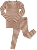AVAUMA Stripe Pattern Baby Boys Girls Pajama Set Kids Toddler Snug fit Ribbed by AVAUMA