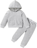 YOUNGER TREE Baby Clothes for Girls Boy Solid Color Hoodie and Sweatpants by YOUNGERTREE