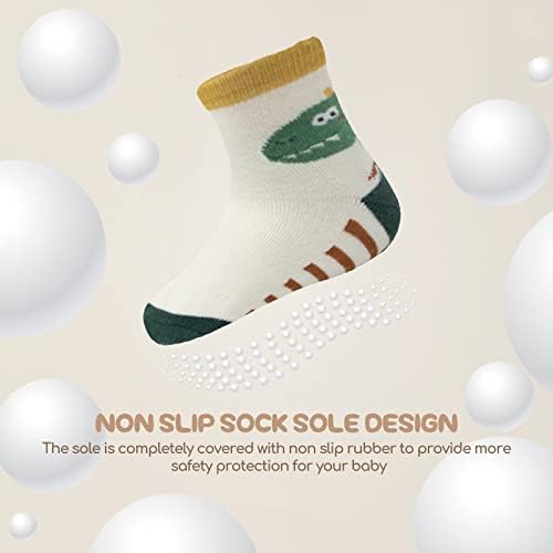 Aroveea Toddler Socks Non Slip Grip Ankle Baby 12 Pack - Image 4