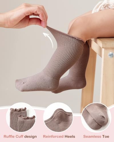 Toddler Girl Ruffle Socks Baby Girls Knee High Socks - Image 5