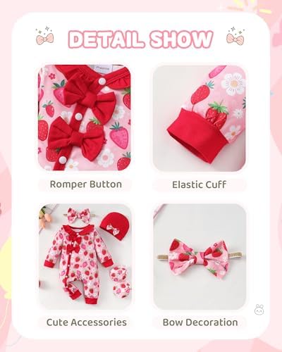 Mikrdoo Newborn Baby Girl Clothes Long Sleeve Romper - Image 5