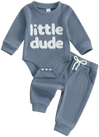 Giraropa Newborn Baby Boy Clothes Rib Knit Romper Jumpsuit Solid Sweater by Giraropa