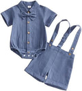 PUHHAPIEY Baby Boy Gentleman Wedding Outfit Dress Romper Suspender Pants | 0 3 by PUHHAPIEY