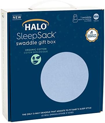 HALO Sleepsack Swaddle 100% Organic Cotton Newborn 1-Piece Gift Set - Image 3