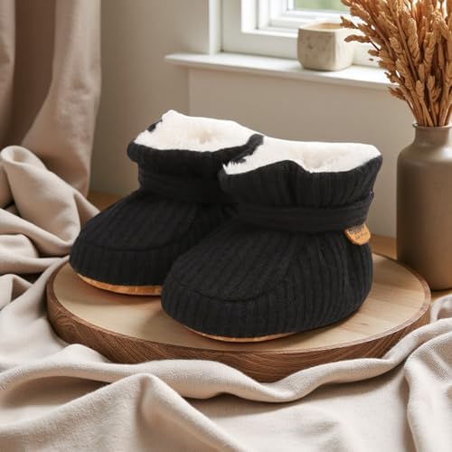 HsdsBebe Unisex Newborn Baby Cotton Booties Non-Slip Sole - Image 3