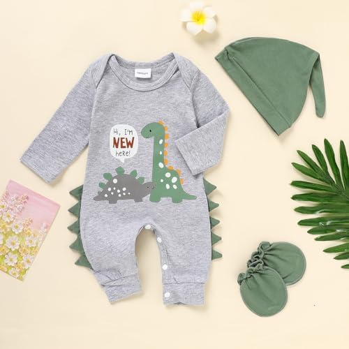 GRNSHTS Newborn Baby Boy Romper Coming Home Outfits Letter Print Bodysuit - Image 2