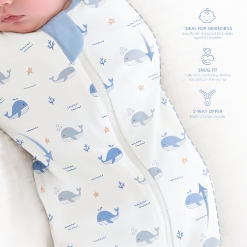 Baby Swaddle 0-2 Months, Cotton Arm-In Zipper Sleep Sack, Wearable Blankets Wrap - Image 5