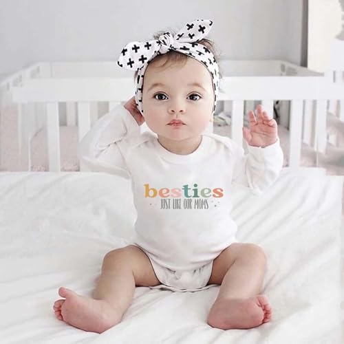 Besties Just Like Our Moms Baby Bodysuit Best Friend Baby Bodysuit Mom Besties - Image 2