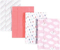 Luvable Friends Unisex Baby Cotton Flannel Burp Cloths, Girl Clouds, One Size by Luvable+Friends