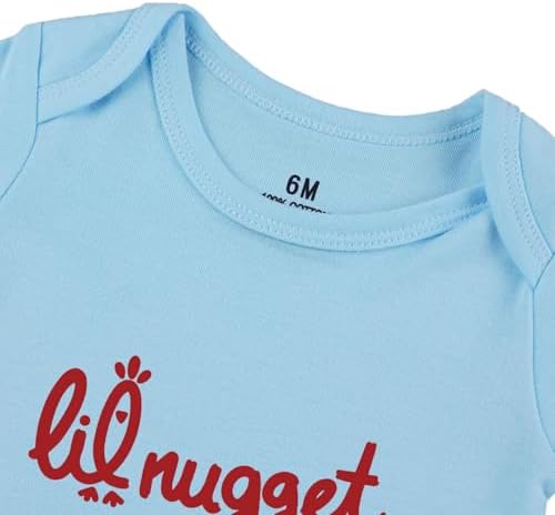 Little Nugget Bodysuit Baby Funny Lil Nugget Baby Bodysuit Chicken Bodysuits - Image 4