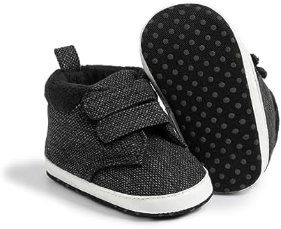 Meckior Toddler Baby Boys Girls High Tops Ankle Sneakers Soft Anti-Slip Sole PU by Meckior