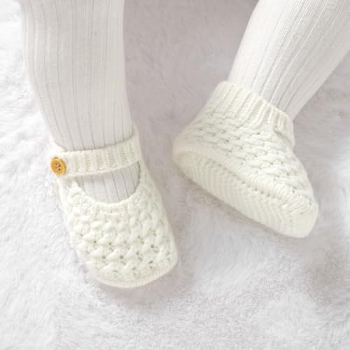 Baby Booties Hand Knit Boots Slippers Soft Warm First Walkers Socks Shoes - Image 3