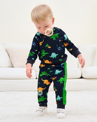 Toddler Baby Boy Clothes Dinosaur Hoodie+Pant 2Pcs Outfit Set 9M-5T - Image 2