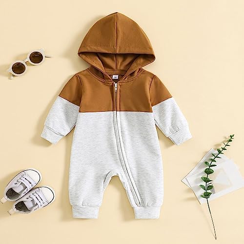 Fall Baby Clothes Newborn Boy Girl Hoodie Romper Long Sleeve Jumpsuit Winter - Image 2