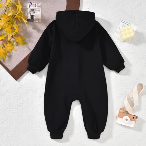 Unutiylo Unisex Baby Boys Girls Long Sleeve Infant Baby Zipper Hooded Jumpsuits - Image 4