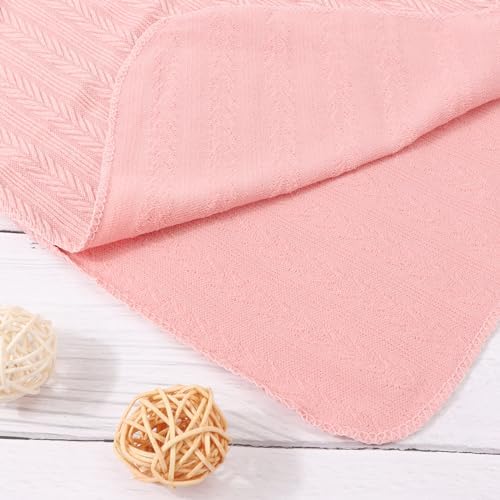 AQOKKA Newborn Receiving Blanket Wheat Ear Bow Hat Mitten Set | 4 Set Receiving - Image 3