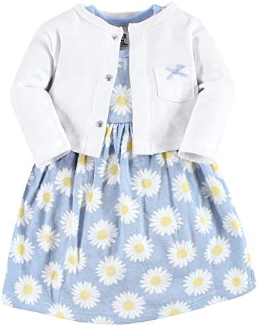 Hudson Baby Infant and Toddler Girls Cotton Dress and Cardigan Set by HudsonBaby